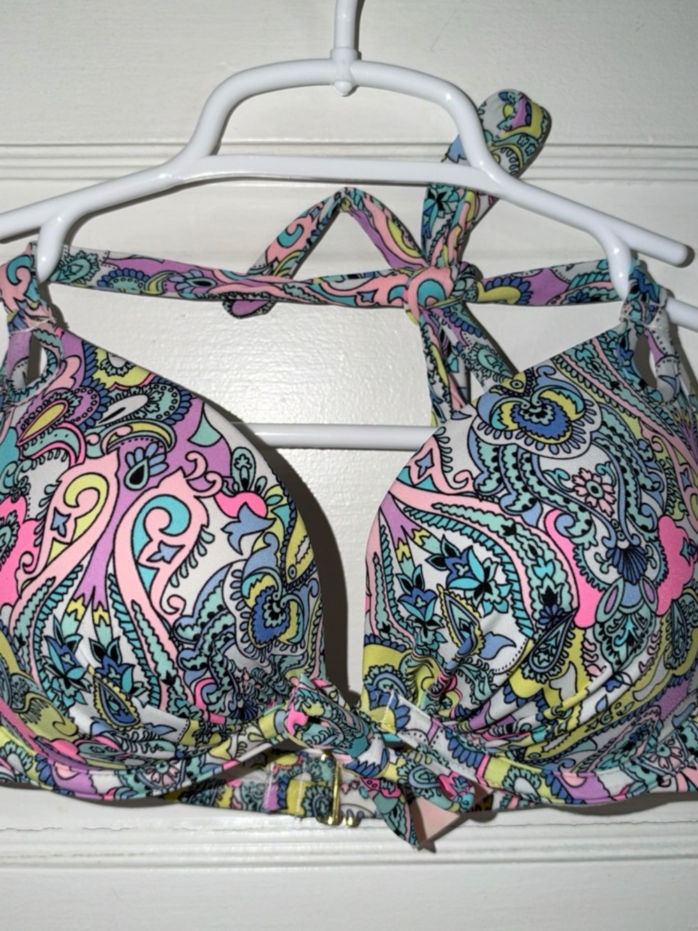Victoria’s secret Paisley Halter Bikini Top - Pink Multi